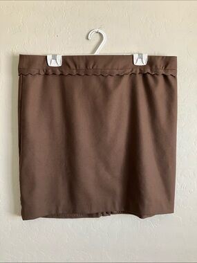 LOFT Ann Taylor Womens 16 Brown A‑Line Skirt NEW Office Professional Minimalist